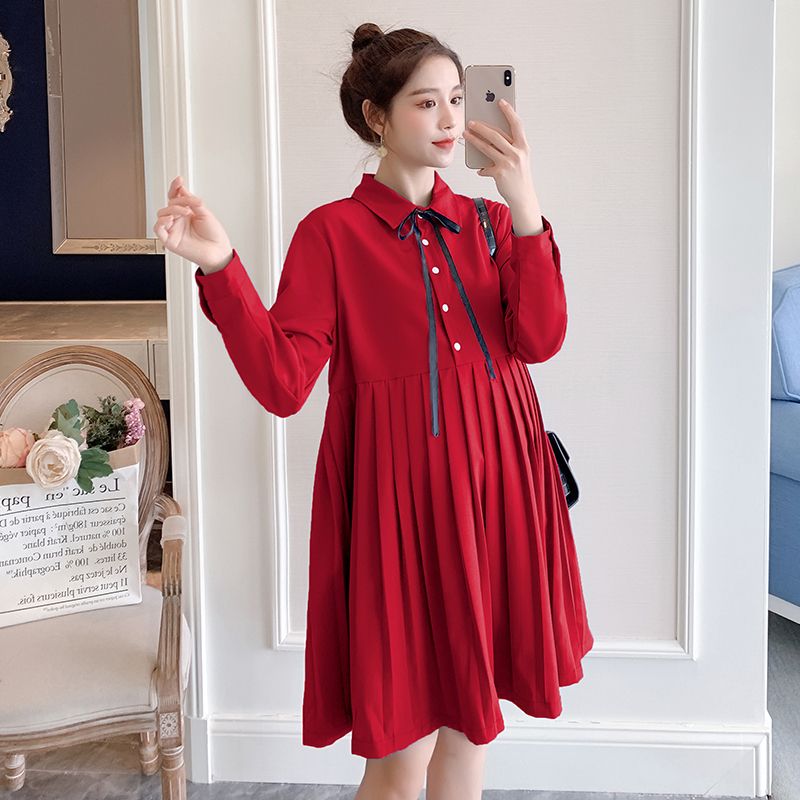 Compra 9399 # Otoño Manga Larga Maternidad Blusas Elegantes Pliegues  Sueltos Sueltos Ropa Para Mujeres Embarazadas Camisa De Embarazo Tops  Vestido LJ201120 Barato | Entrega Rápida Y Calidad | Es.Dhgate