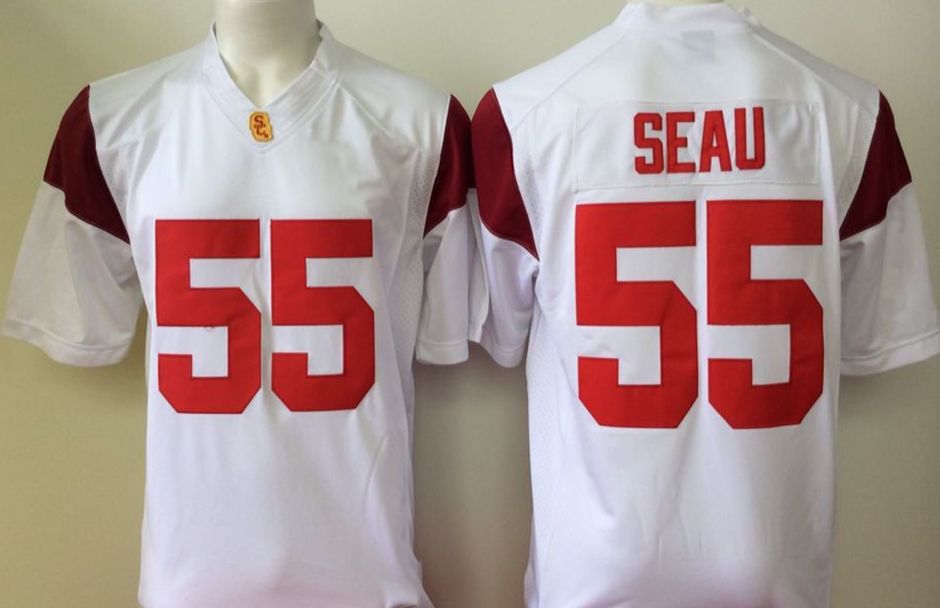 55 Junior Seau White Jersey