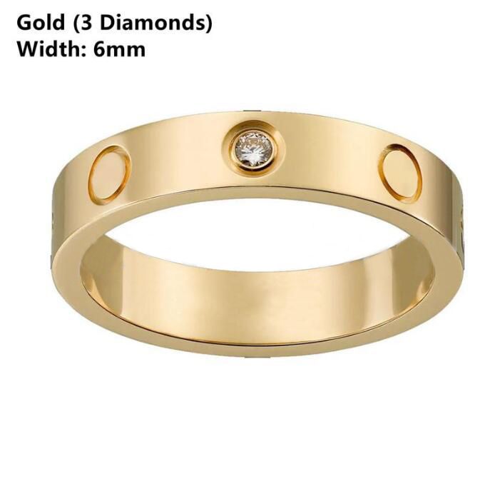 6mm goud met diamant