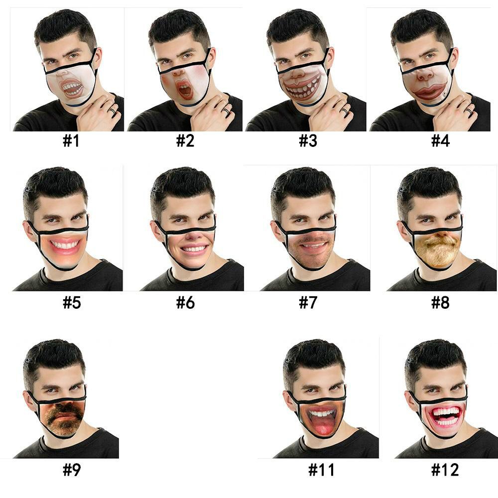 3D Funny Human Face Mask 12 Styles Fashion Printing Spoof Expression Dustproof Cotton Masks Washable Reusable Mask 3D Funny Human Face Mask 12 Styles Fashion Printing Spoof Expression Dustproof Cotton Masks Washable Reusable Mask