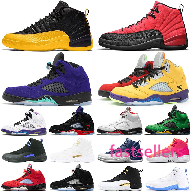 2020 Men Basketball Shoes 5 5s Grape What The 12 12s