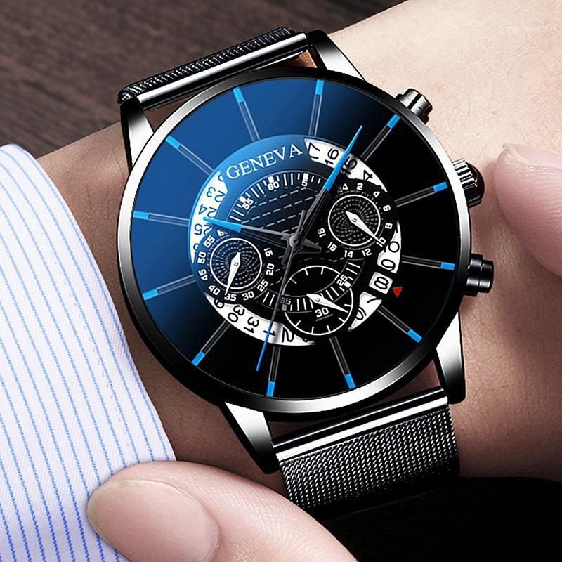 2021 NIEUWE Geneva Horloge Mannen Horloges Rvs Kalender Quartz Horloges  Mannen Sporthorloges Reloj Hombre Relogio Masculino1 Van Brandonknight,  33,95 € |DHgate