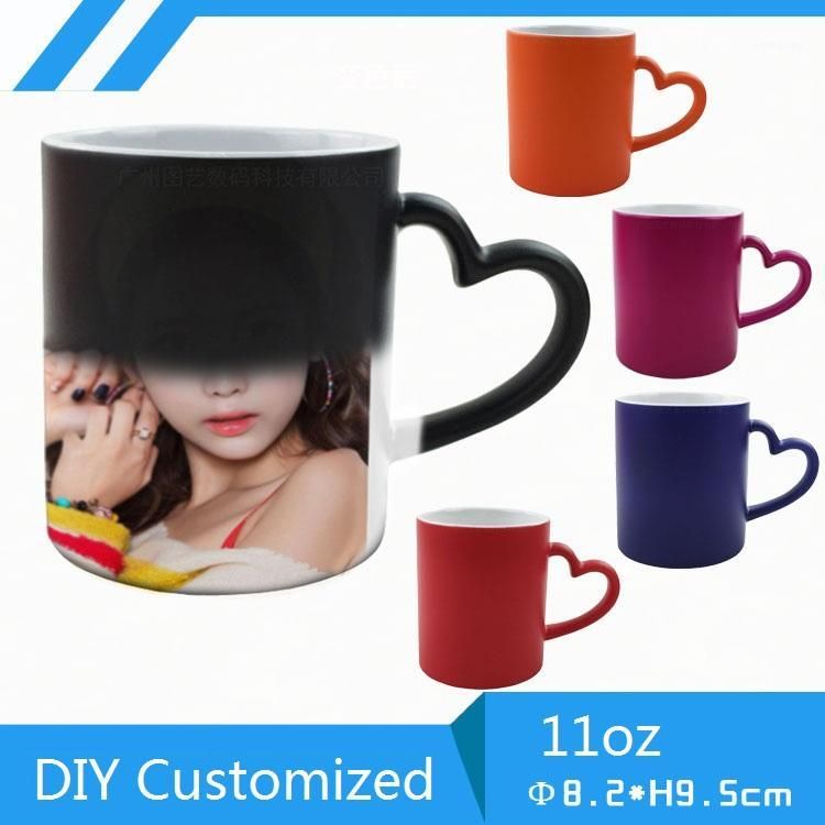 أكواب Diy مخصصة ماجيك القدح تغيير المياه اللون السيراميك كأس شعار Po تخصيص صورة عيد ميلاد هدية الإبداعية 2021 من Vewturley 123 5ر س موبايل Dhgate