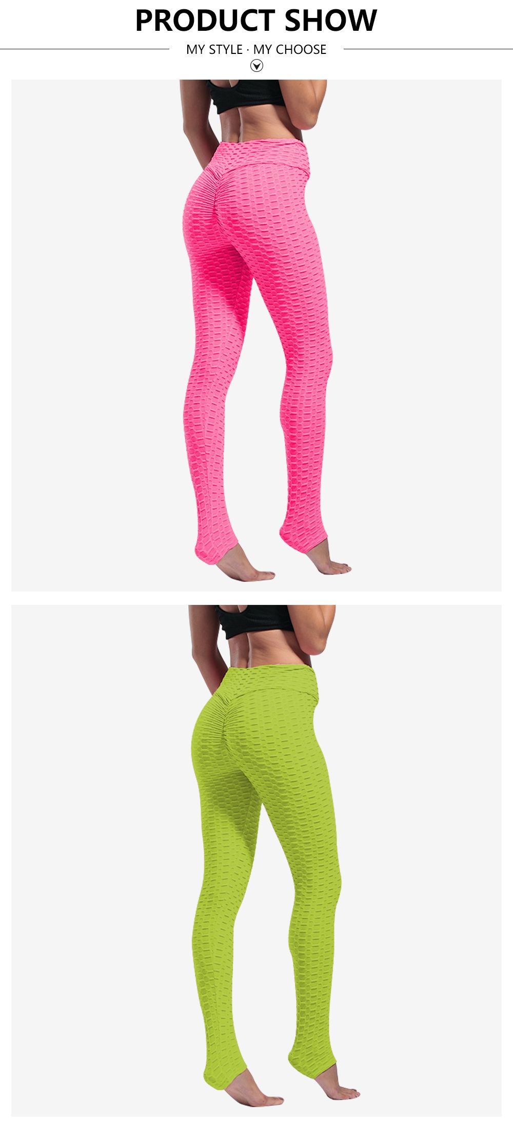 Women Anti-Cellulite Yoga Pants High Waist Butt Lift Leggings Workout Fitness D3 