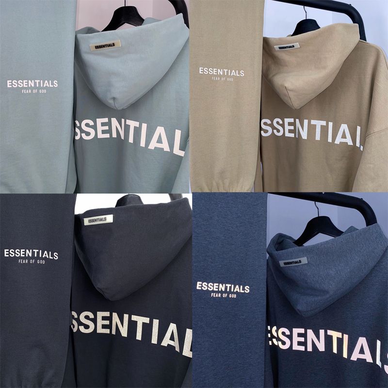 fear of god essentials moletom com capuz moss
