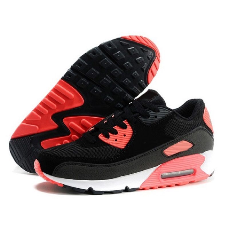 AIR MAX 90 2018 90 Zapatos para mujer Clásico Completa Blanco Blanco Red Trainer