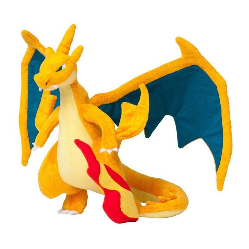 Anime figuras charizard pokemon boneca de pelúcia mega evolução x