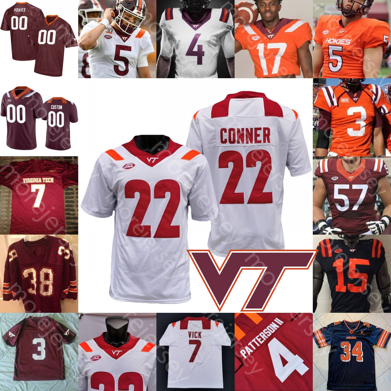 Virginia tech football jersey Clearance