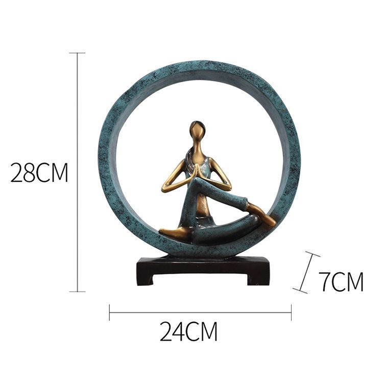 Yoga Figurine Blue A-As Picture