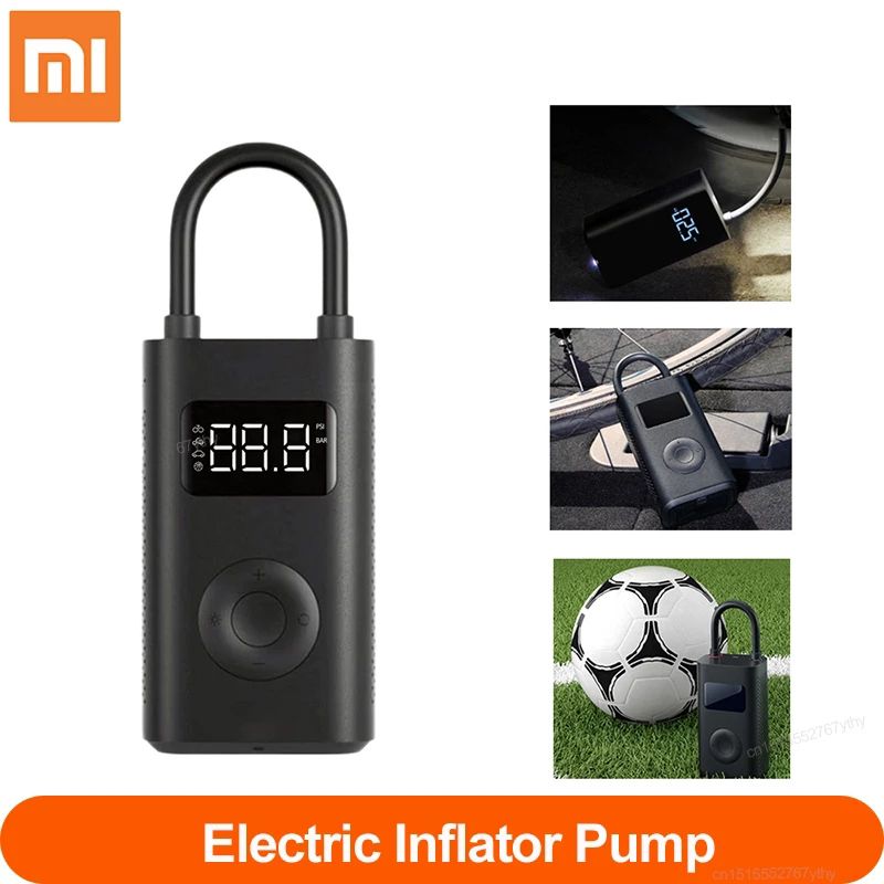 Mississ Electric Inflator Pump Portable Smart Digital Tire Pressure Detection Electric Air Pump for Xiaomi Mijia Bike/Motorcycle/Car/Football best service