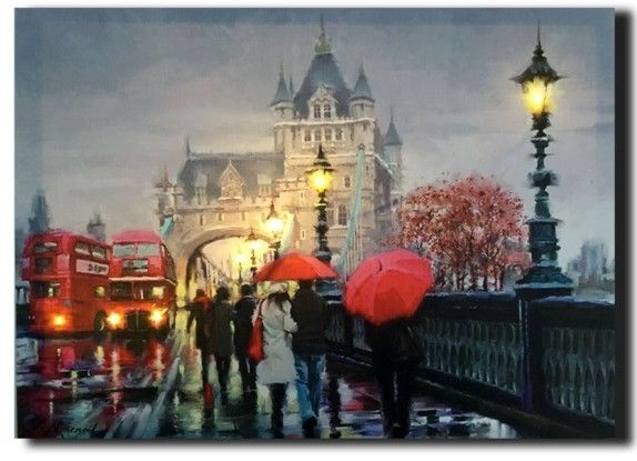 Rainy London Bridge-16x24inch (40x60cm)