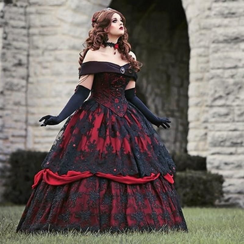 red and black gown | Dresses Images 2022