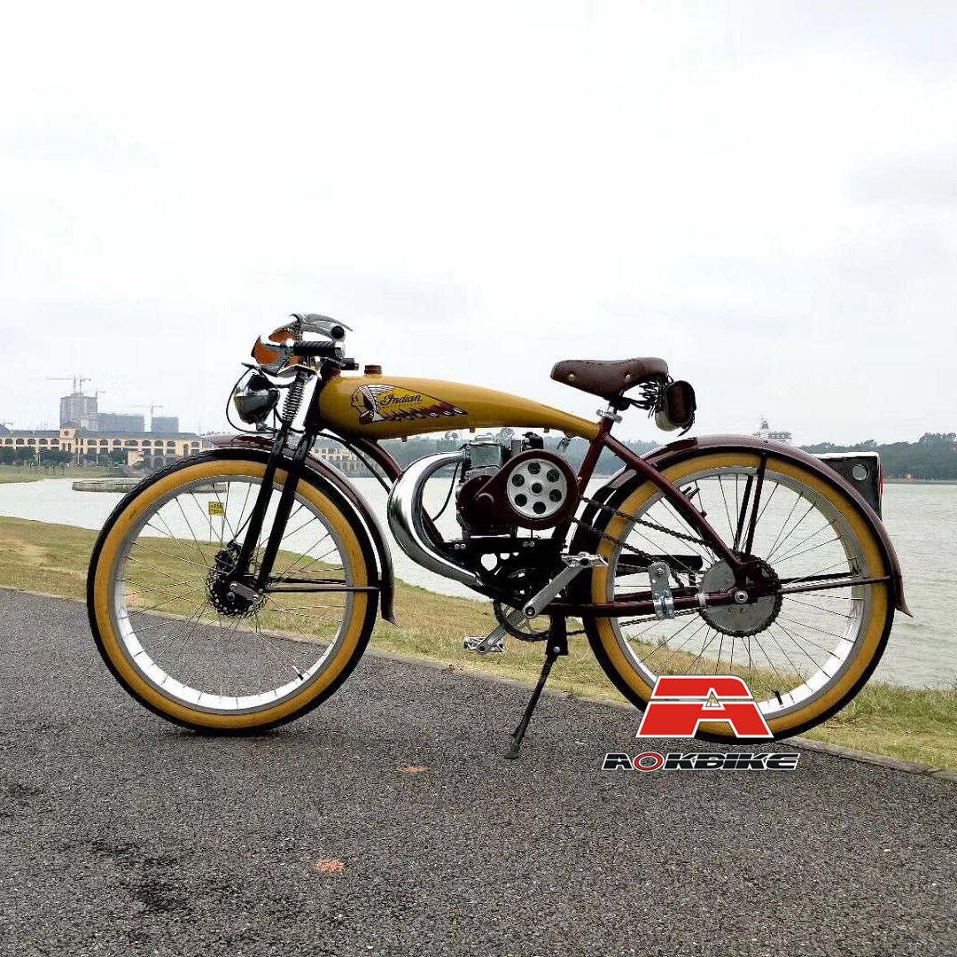 Toptan Satis Fiyati Den 4 Zamanli 80cc Motor 4 7liters Gaz Tanki El Yapimi Chopper Bisiklet Sert Adam Custom Made Benzin Bisiklet Sergi Retro Bisiklet Yarisi Den Online Magaza Dhgate Com