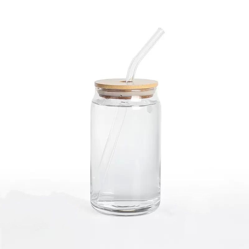 16oz Clear with Lid and Straw