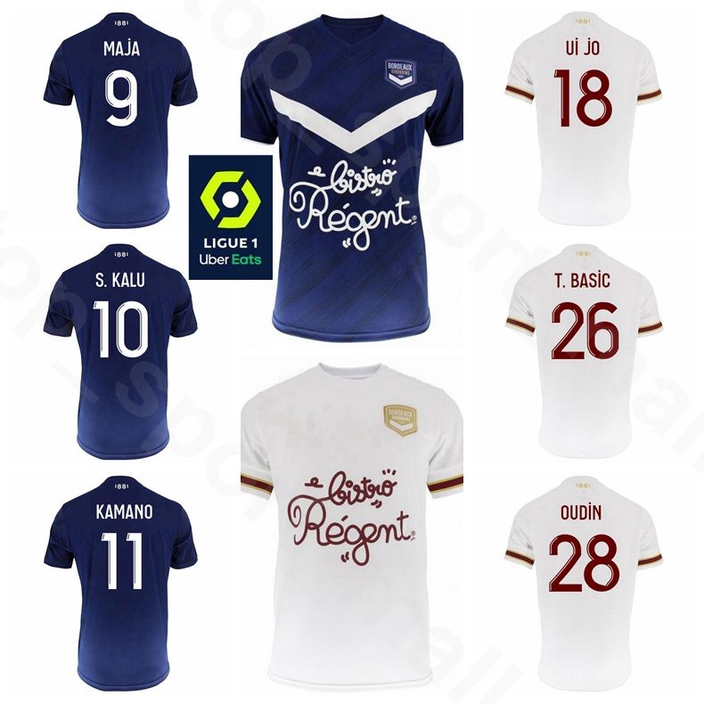 Circunstancias imprevistas inventar Entrada 2020 Kits Camisa 2021 de fútbol Girondins de Burdeos Jersey 10 KALU 26  BÁSICO BRIAND MAJA
