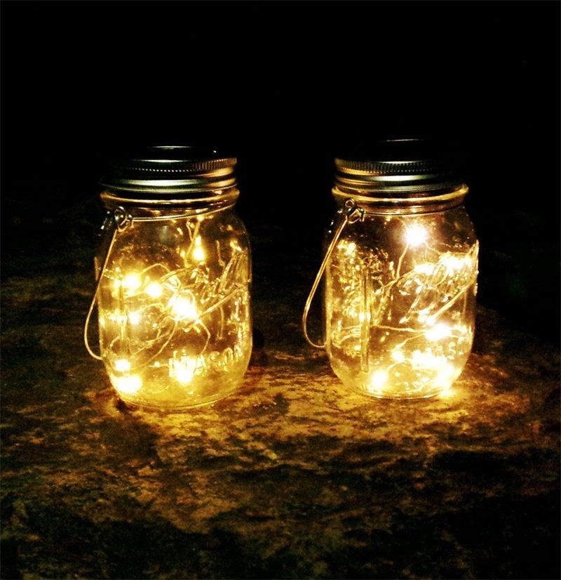 20LED Family Lamp String Outdoor Waterproof Mason Cover Lights For