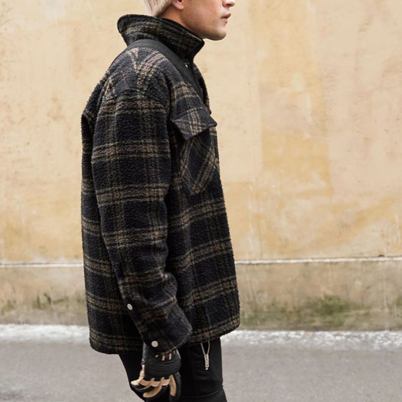 Represent tartan wool overshirt Clearance