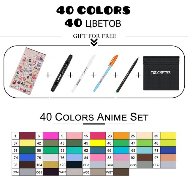 40 Farbe Anime