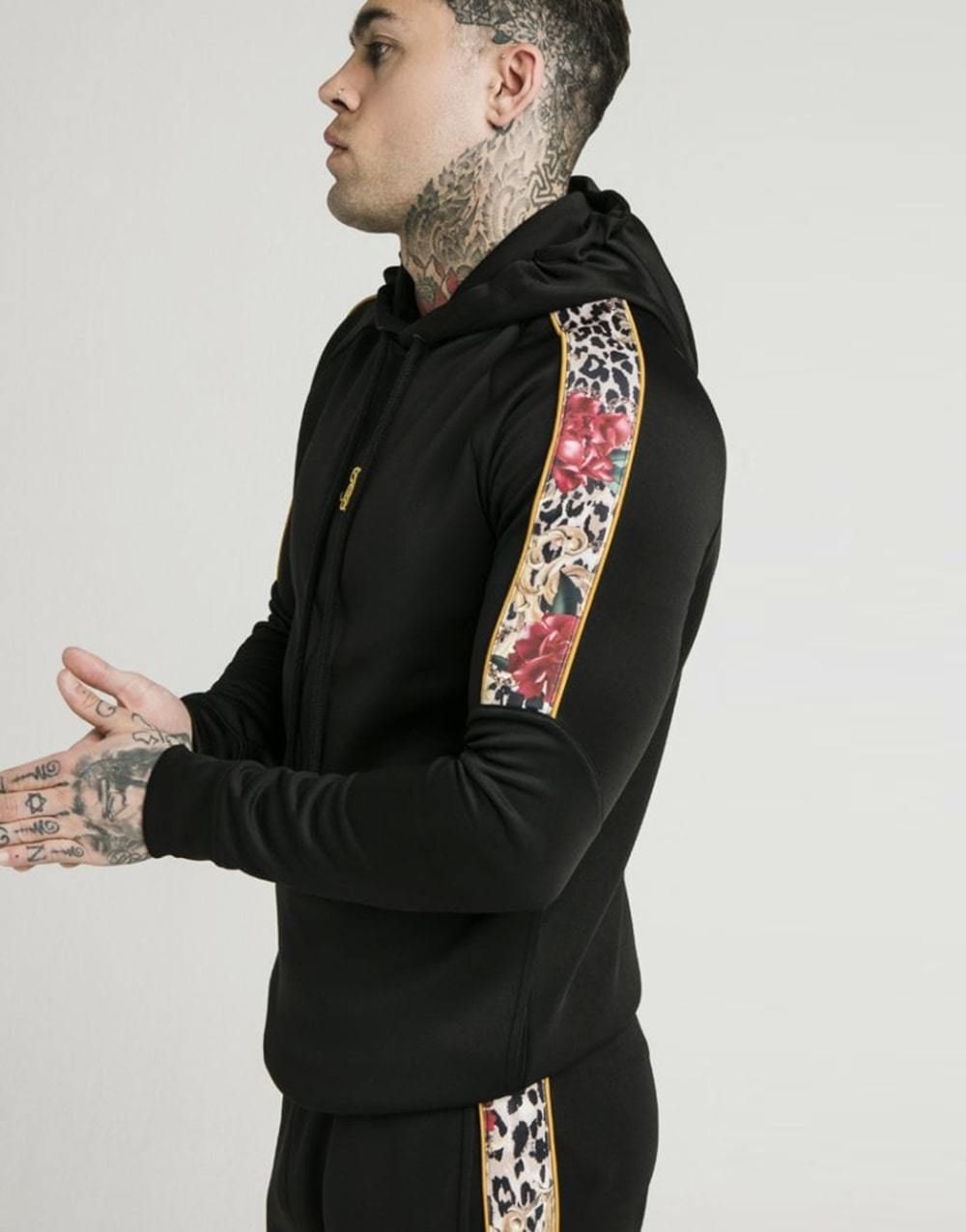 SikSilk Dani Alves Raglan Muscle Fit Overhead Hoodie Black A1109