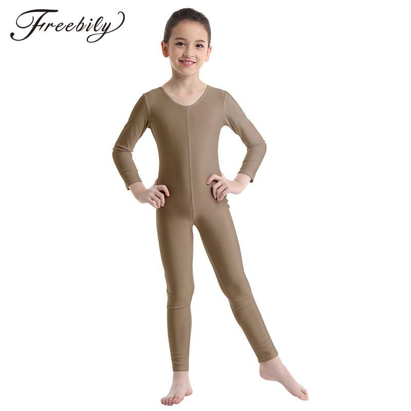 Little Girls Boys Spandex Long Sleeve Unitard Tights Dance Zentai Costumes Little Girls Boys Spandex Long Sleeve Unitard Tights Dance Zentai Costumes