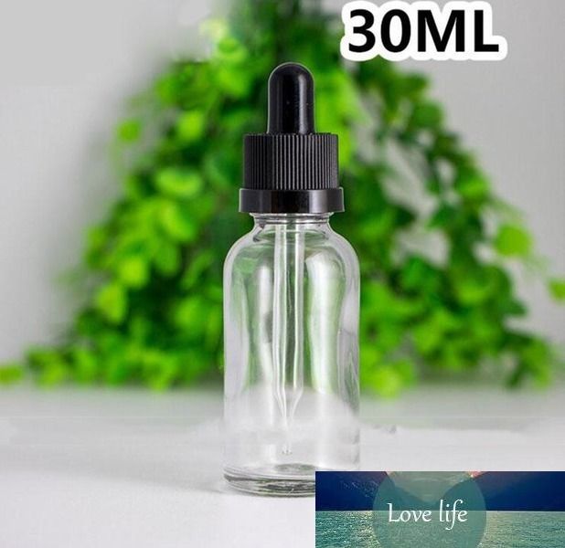 2021 Wholesale Empty 30ml Clear Glass Oil Bottles Essential Oil Dropper