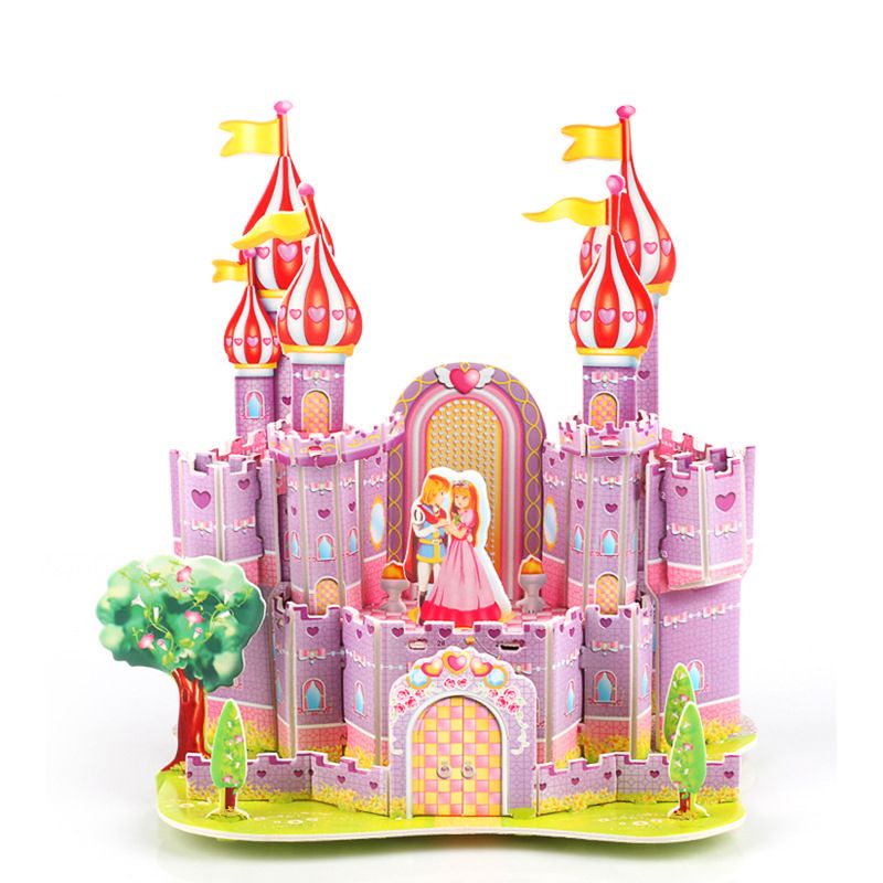 3D Jigsaw Puzzle DIY Building Castle Toy for Kids Early Educational Toy