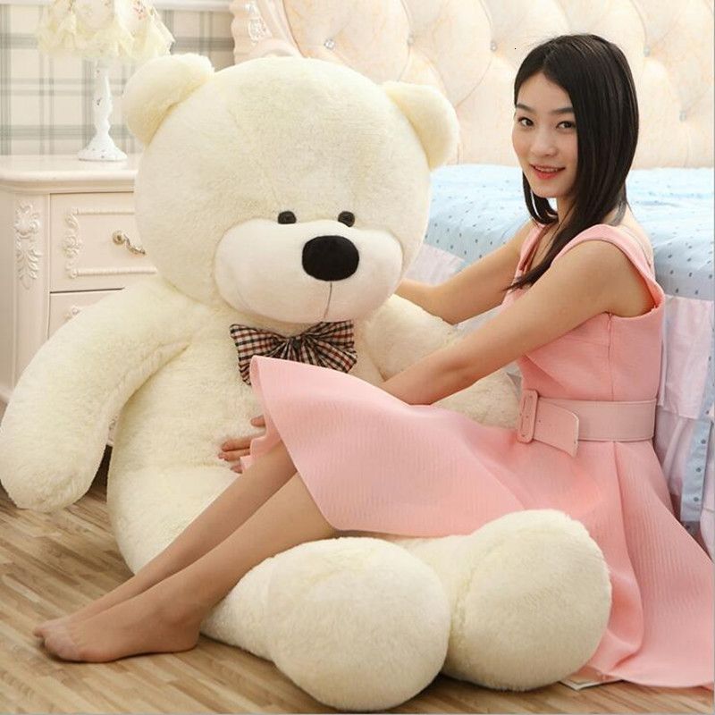 giant teddy bear with girl