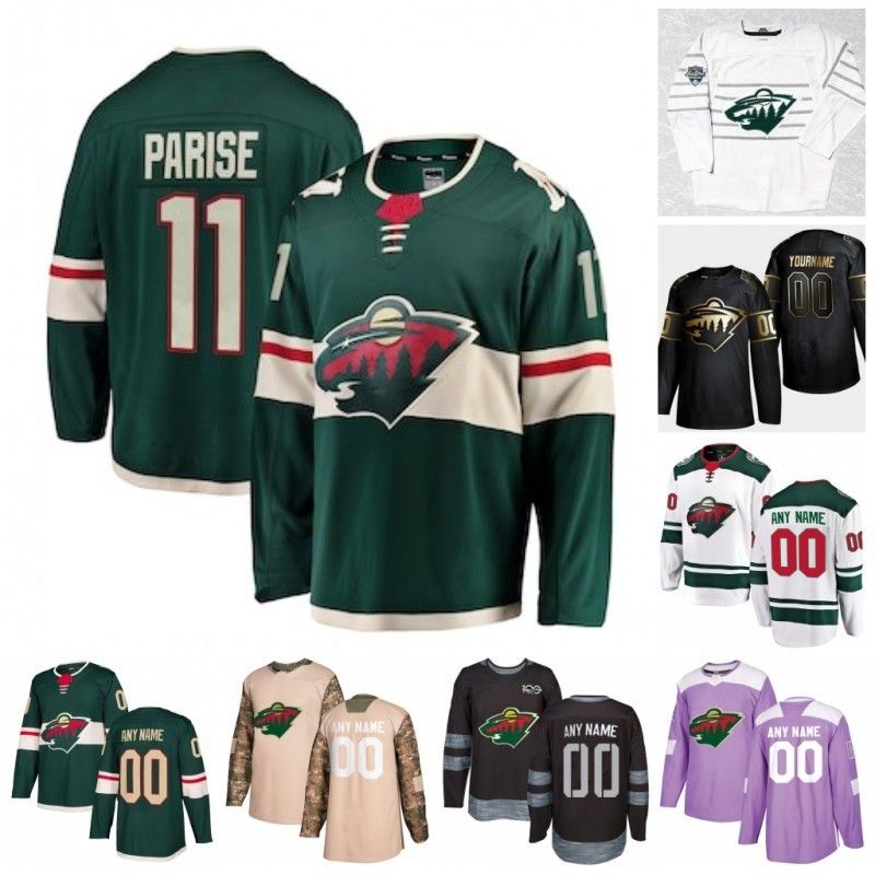 2020 Custom Minnesota Wild Mats Zuccarello Zach Parise Charlie Coyle Nick Bjugstad Ryan Suter