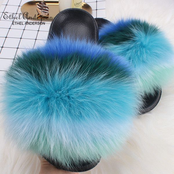 Blue Green Fox Fur