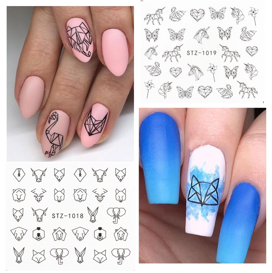 Black Animal Geometry Nail Water Decals Deer Fox Pig Slider Sticker Nail  Designs DIY Polish Manicure Accessory CHSTZ1018 1021 From Yonglai969, $8.42  | DHgate.Com