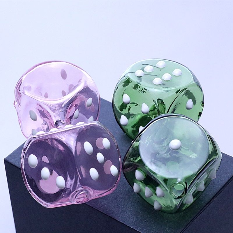 2020 Dice Shape Glass Hand Pipes With Smoke Pipe Tobacco Tool Smoking