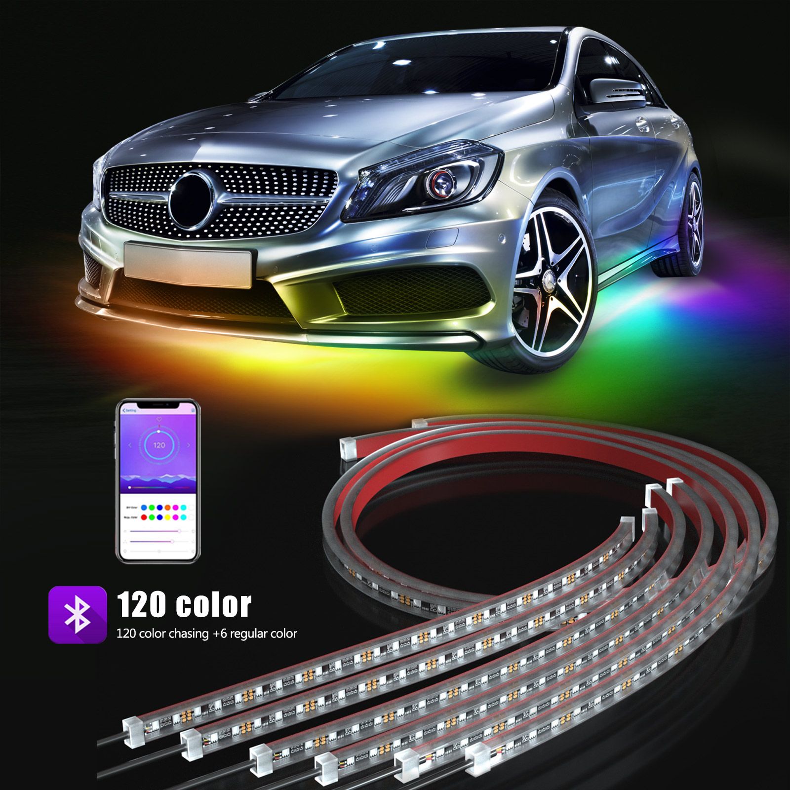 UK Stock Car Led Strips Lights Car Neon Accent Underglow