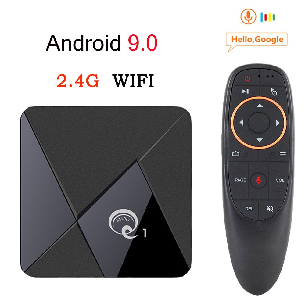 Mini Q1 Android 9.0 TV Box Mini Smart Tv Box Rockchip RK3328A 2GB 16GB Media Player Google Play