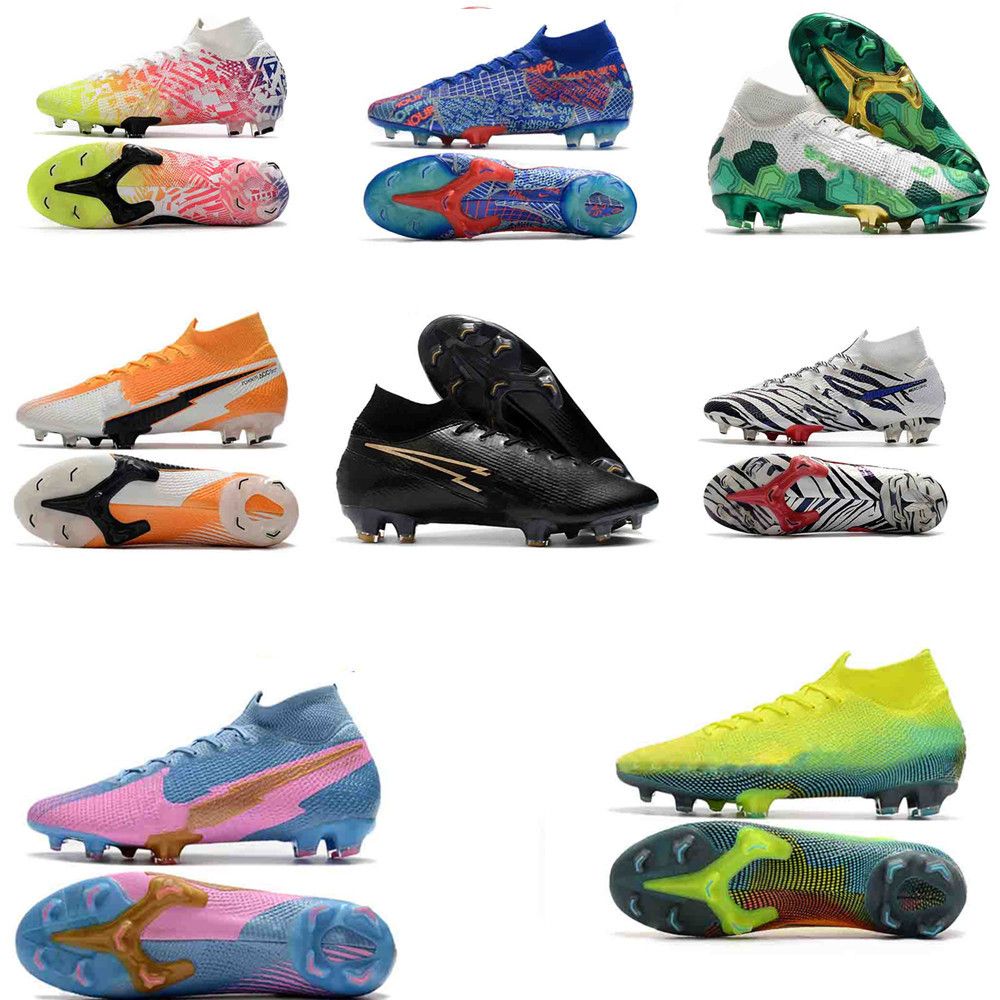 Compra Blanco Azul CR7 13 Zapatos De Fútbol Mercurial Superfly Elite 360  \u200b\u200bFG Para Mujer Tacos De Fútbol De Tobillo Mbappé Rosa MDS 003 Botas De  Fútbol Barato | Entrega Rápida Y Calidad | Es.Dhgate
