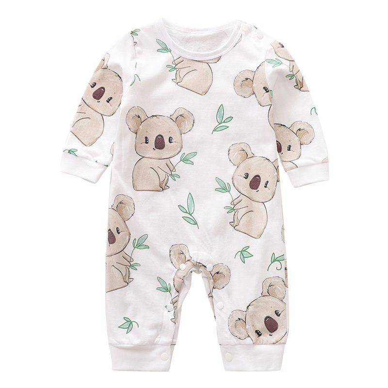 Koala Bebek Giysileri Yenidogan 100 Pamuk Romper Bebek Sevimli Baski Giyim Uzun Kollu Cocuklar Tulum Yeni Dogan Erkek Kiz Pijama C0126 En Iyi Cevrimici Alisveris Dhgate Com