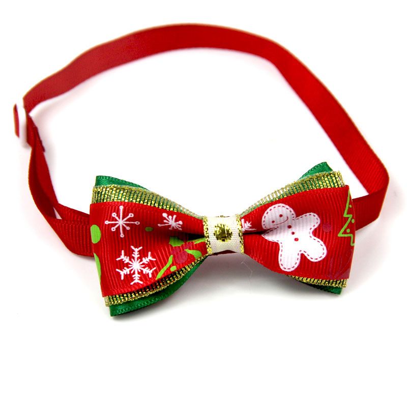 7 Styles Christmas Dog Cat Pet Puppy Bowknot Necktie Collar Bow Tie Supply New 