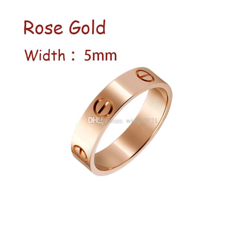 Rose Gold (5mm) - Love Bague