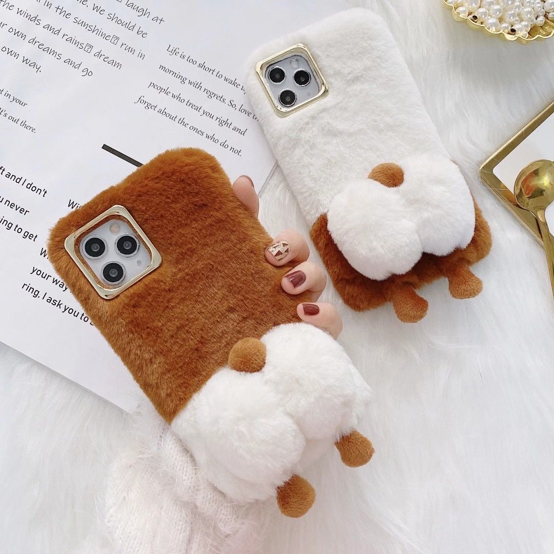 Wholesale Supply 3d Winter Warm Plush Corgi Ass Funny Silicone Soft Phone Case For Iphone 11 Pro Max X Xs Max Xr 7 8 Plus Se Cute Back Cover From Cigstore818 2 63 Dhgate Com