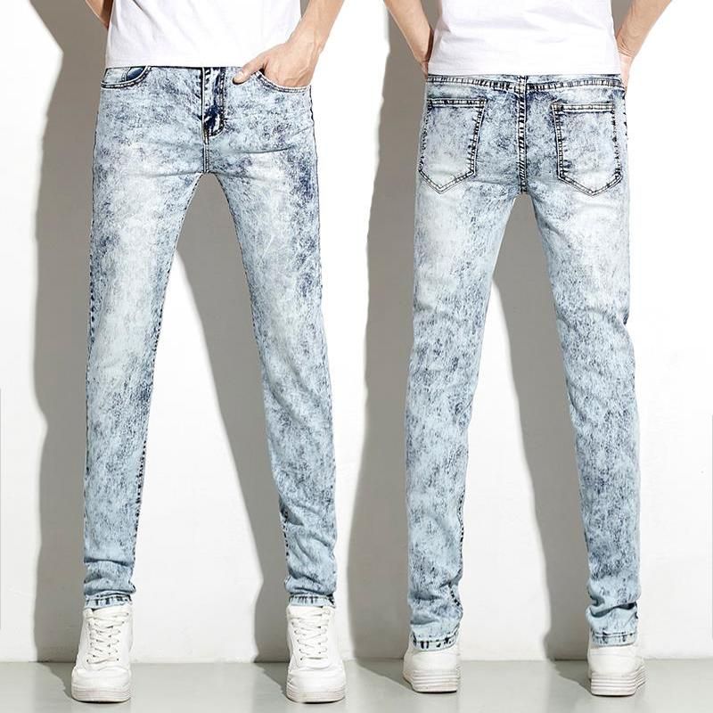 Acquistare Jeans Da Uomo 2021 Varietà Skinny Grigio Grigio / Blu Denim  Brand Fashion Uomo Pantaloni A Matita Slim Da Uomo Economico | Consegna  Veloce E Qualità | It.Dhgate