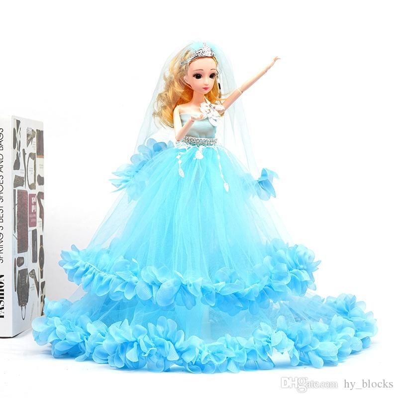 Compre Vestido de casamento de renda colorida para boneca barbie