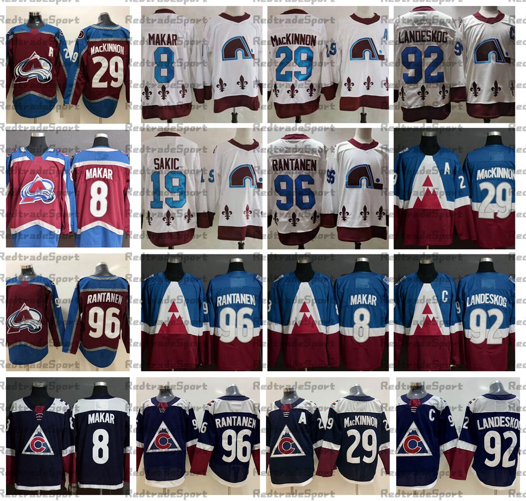 2021 Reverse Retro Colorado Avalanche Nathan MacKinnon Gabriel Landeskog Mikko Rantanen 8 Cale