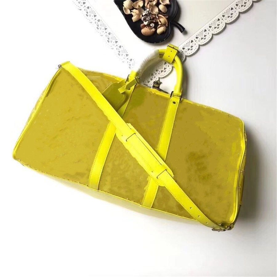 Gelbe transparente Tasche