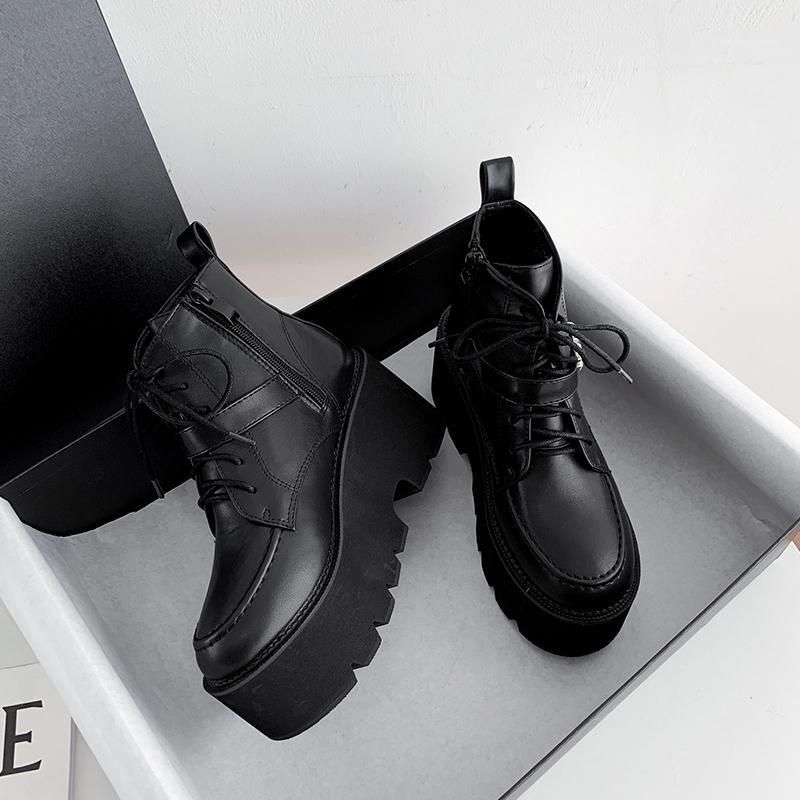 Boots Botas Militares Mujer Punk Fall Shoes Ankle Women Fashion