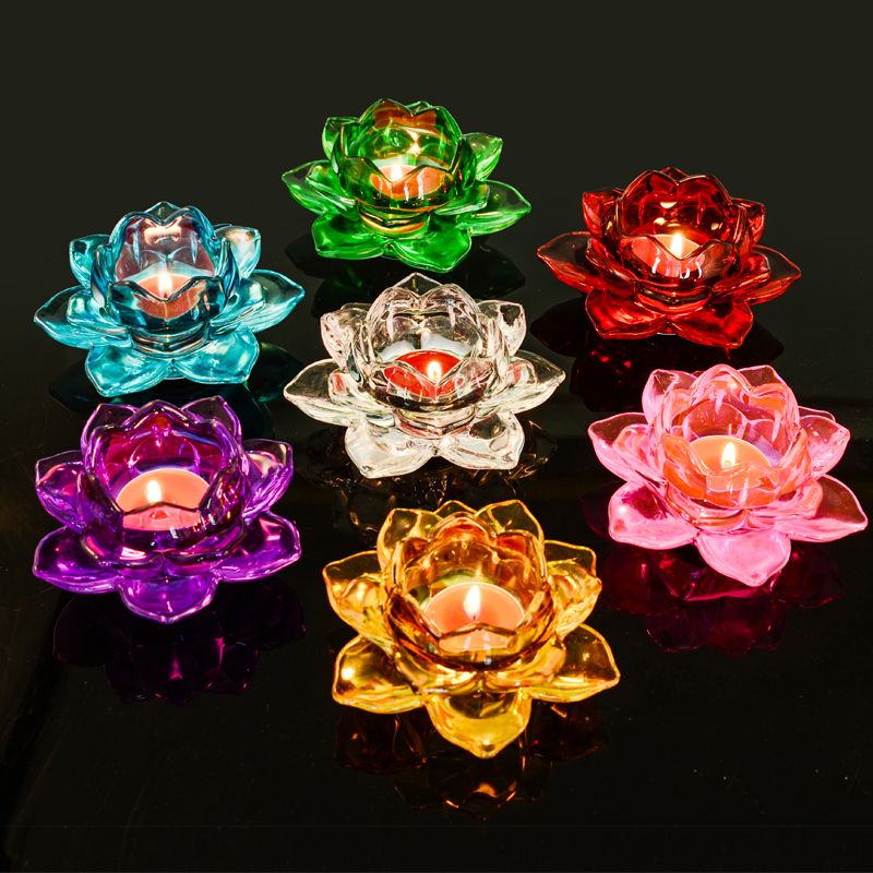 Home Decorative Lotus Candle Tealight Holder Candlestick Table Stand Decor