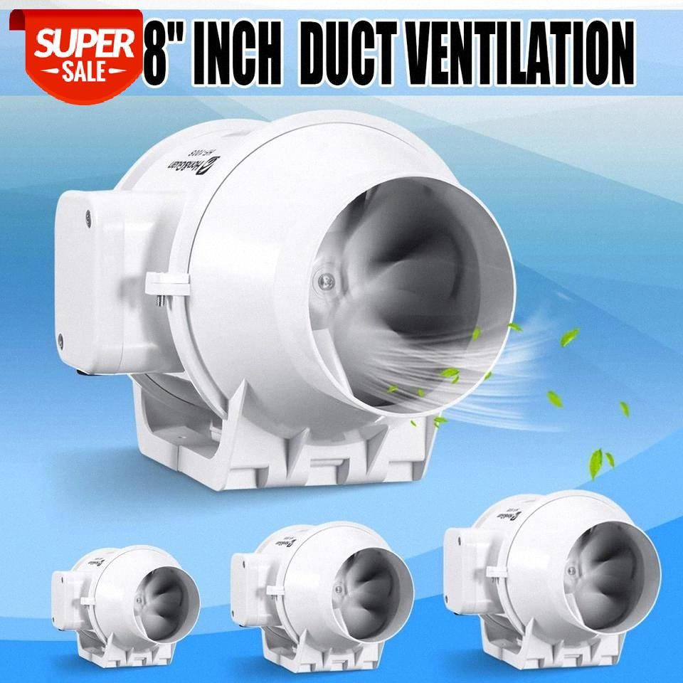 2021 AU 4 6 8 Vent Inline Ventilation Tube Duct Fan Air Blower Double