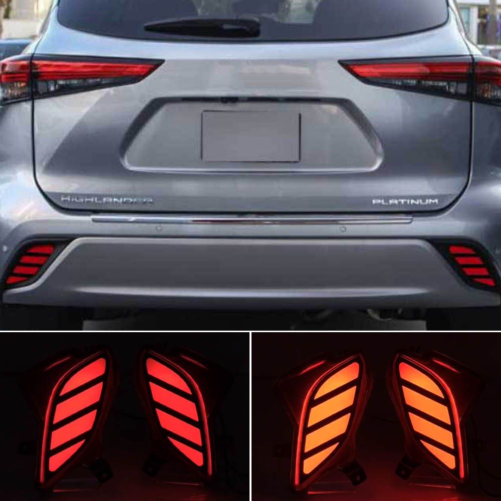 2021 For Toyota Highlander 2020 2021 LED Reflector Rear Bumper Light