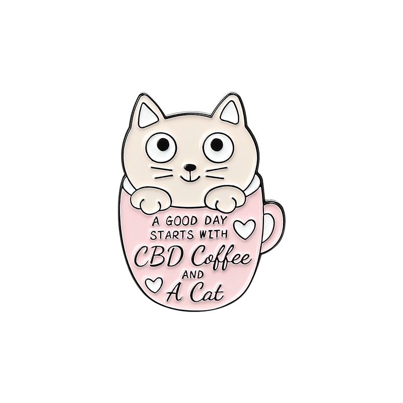 Cartoon Cup Cat Enamel Pins Stocktwits Fun Cartoon Characters In