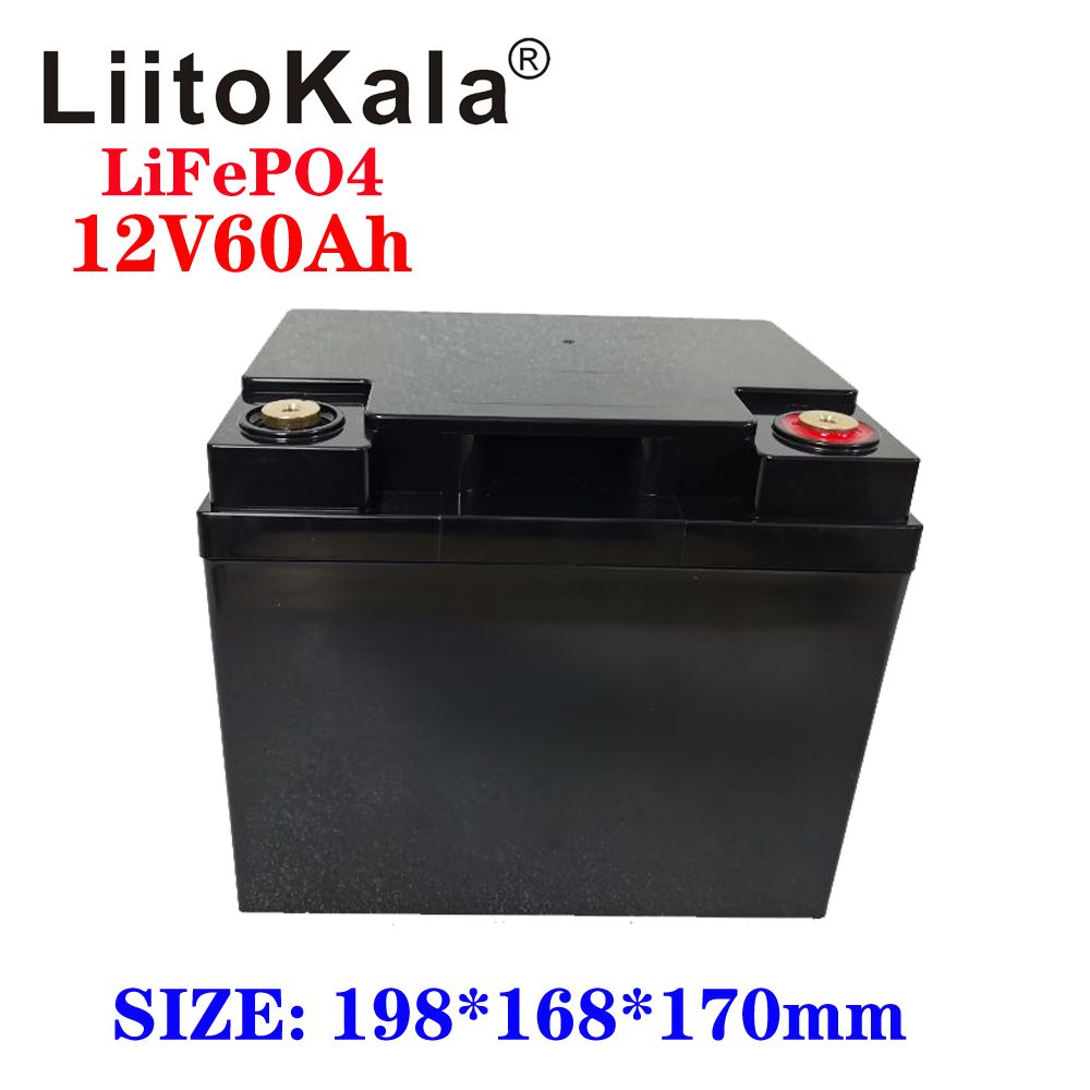 Solar energy storage 12v 60ah deep cycle battery LiFePO4 rechargeable car  battery built-in BMS protection board