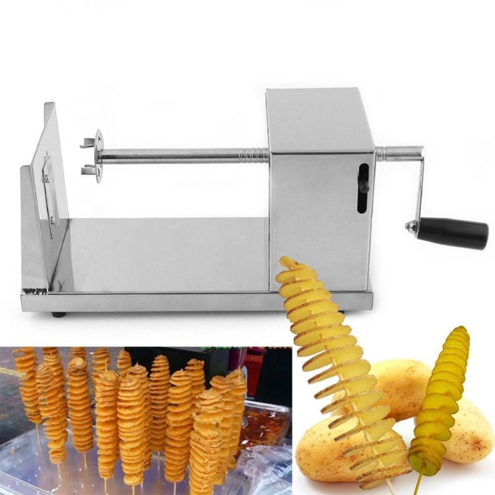 Machine Cutting Potatoes Spiral  Electric Tornado Potato Cutter