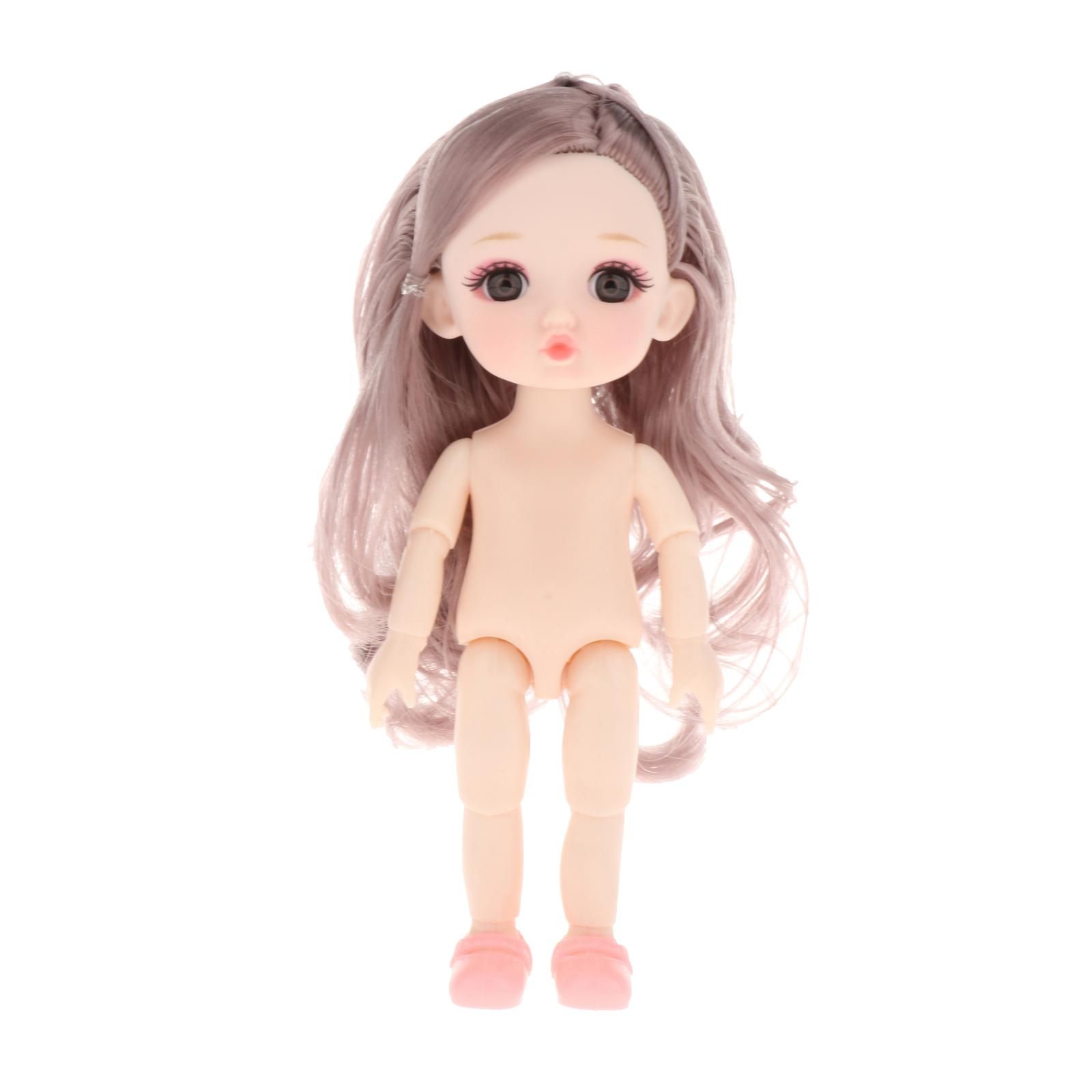 Nettes 1/12 Mini BJD Puppen Nacktes Mädchen Nackter Körper 3D Augen Spielzeug Nettes 1/12 Mini BJD Puppen Nacktes Mädchen Nackter Körper 3D Augen Spielzeug